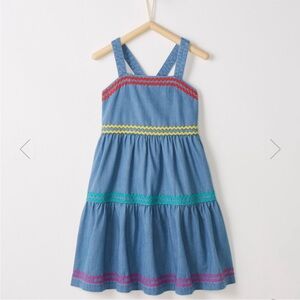 NWT Hanna Andersson sold out, highly rated Ric Rac Chambray Dress size 110 (5)